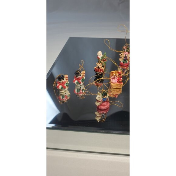 Vintage Mini Trims Hand Painted Christmas Ornaments - SET OF 24 - Picture 7 of 15